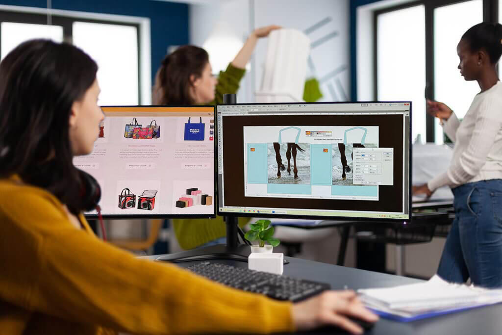 Artwork design for shopping bags